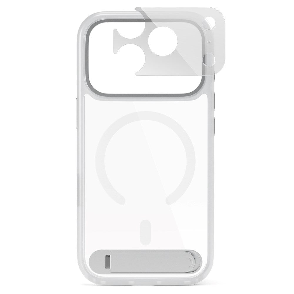 iPhone 18 Pro Max / 17 Pro Max Epico HeroStand Pro Mag+ Deksel m. Kamerabeskyttelse & Ståfunksjon - MagSafe Kompatibel - Gjennomsiktig