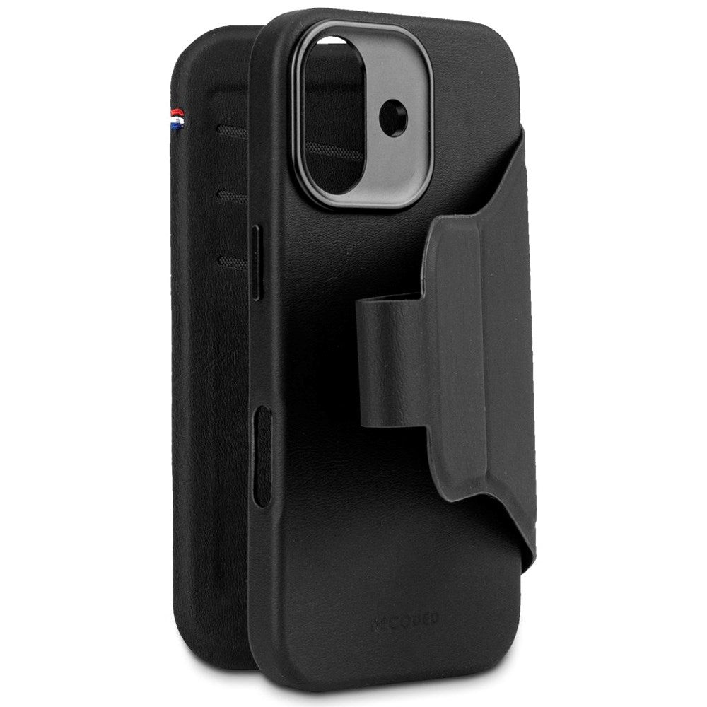 Decoded iPhone 17 Textured Detachable Wallet Silikon Deksel - MagSafe Kompatibel - Phantom Black