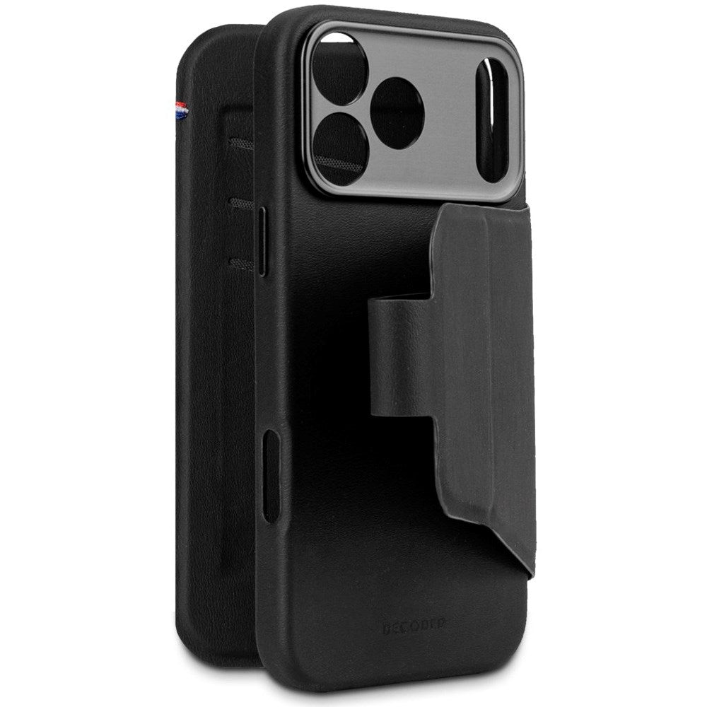 Decoded iPhone 17 Pro Textured Detachable Wallet Silikon Deksel - MagSafe Kompatibel - Phantom Black