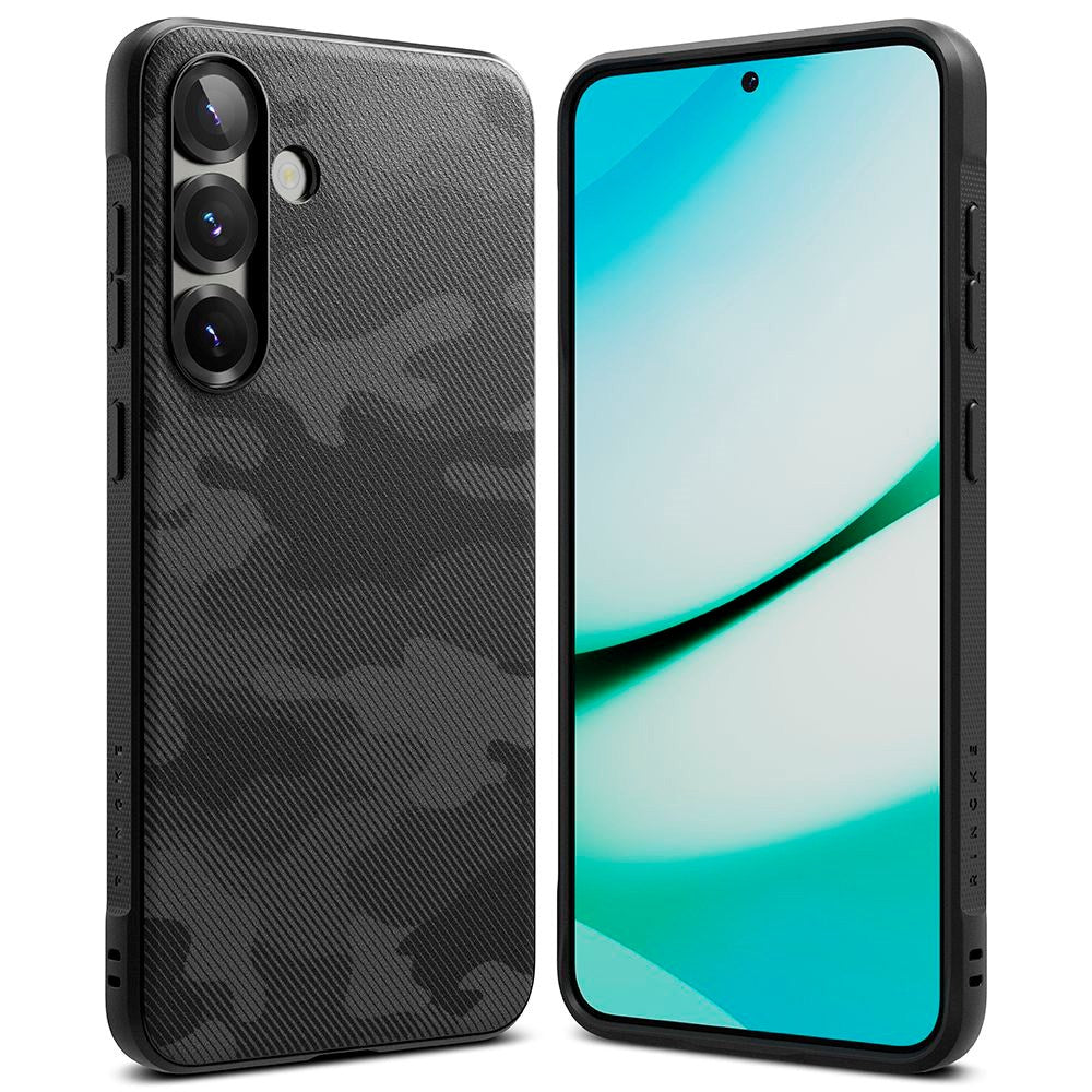 Samsung Galaxy S25 - Ringke Onyx Plast Deksel - Svart Camouflage
