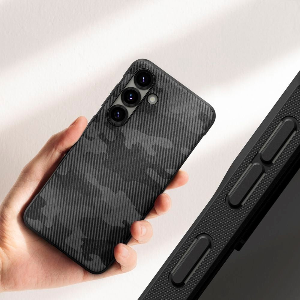 Samsung Galaxy S25 - Ringke Onyx Plast Deksel - Svart Camouflage