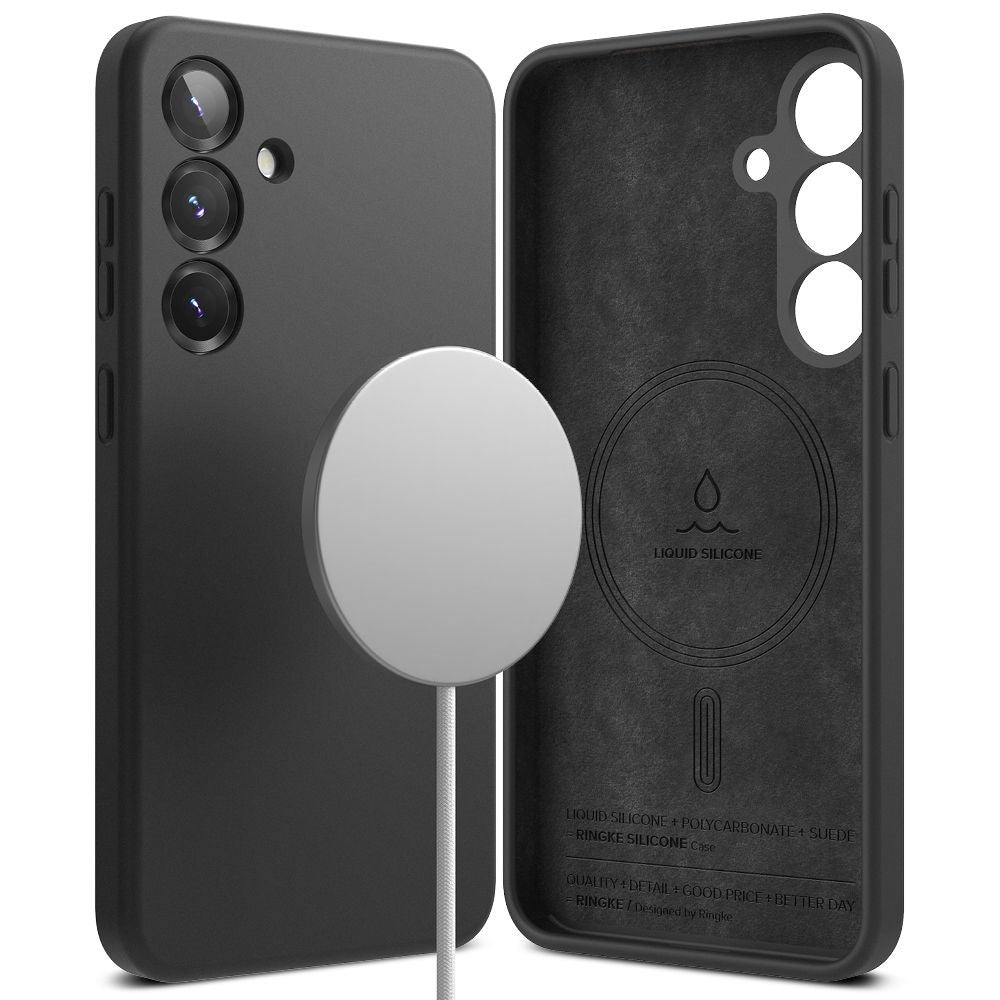 Ringke Samsung Galaxy S25+ (Plus) Silikon Magnetisk MagSafe Deksel - Svart