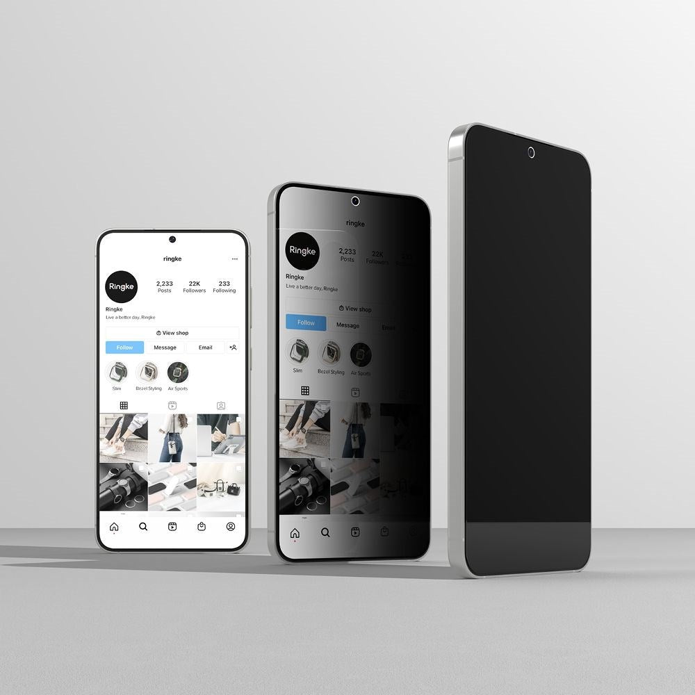 Ringke Samsung Galaxy S25+ (Plus) Easy Slide Herdet Glass Skjermbeskytter – Privacy