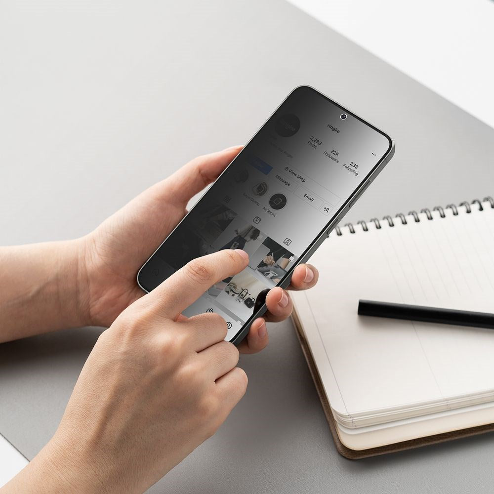 Ringke Samsung Galaxy S25+ (Plus) Easy Slide Herdet Glass Skjermbeskytter – Privacy