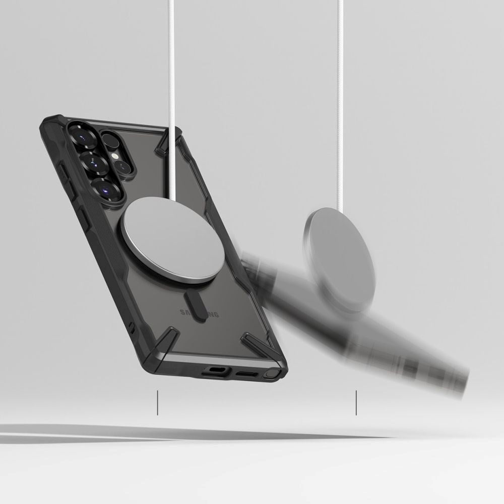 Samsung Galaxy S25 Ultra Ringke Fusion X Deksel - MagSafe Kompatibel - Gjennomsiktig / Svart