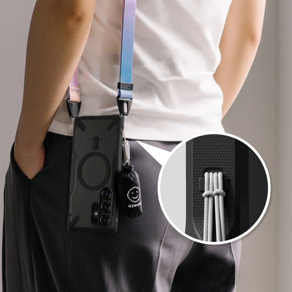 Samsung Galaxy S25 Ultra Ringke Fusion X Deksel - MagSafe Kompatibel - Gjennomsiktig / Svart