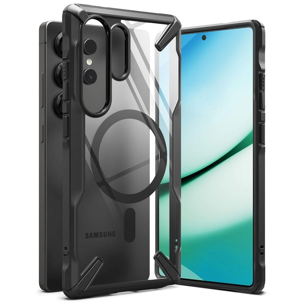 Samsung Galaxy S25 Ultra Ringke Fusion X Deksel - MagSafe Kompatibel - Gjennomsiktig / Svart