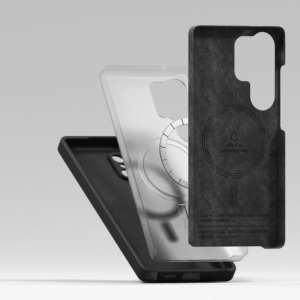 Ringke Samsung Galaxy S25 Ultra Silikon Magnetisk MagSafe Deksel - Svart