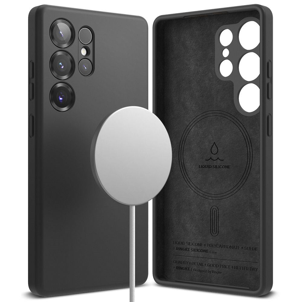 Ringke Samsung Galaxy S25 Ultra Silikon Magnetisk MagSafe Deksel - Svart