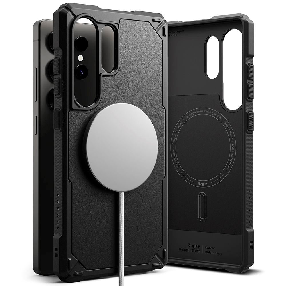 Samsung Galaxy S25 Ultra - Ringke Rugged Gear Plast Deksel - MagSafe Kompatibel - Svart