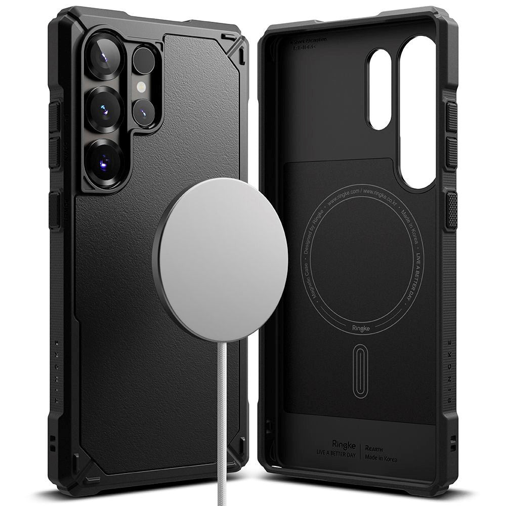 Samsung Galaxy S25 Ultra - Ringke Rugged Gear Plast Deksel - MagSafe Kompatibel - Svart