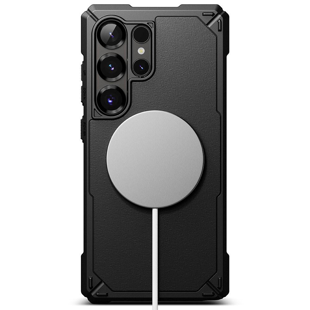Samsung Galaxy S25 Ultra - Ringke Rugged Gear Plast Deksel - MagSafe Kompatibel - Svart