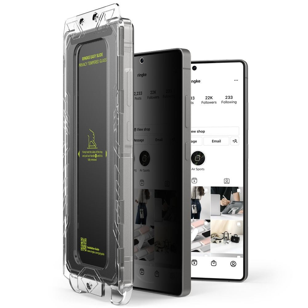 Ringke Samsung Galaxy S25 Ultra Easy Slide Herdet Glass Skjermbeskytter – Privacy