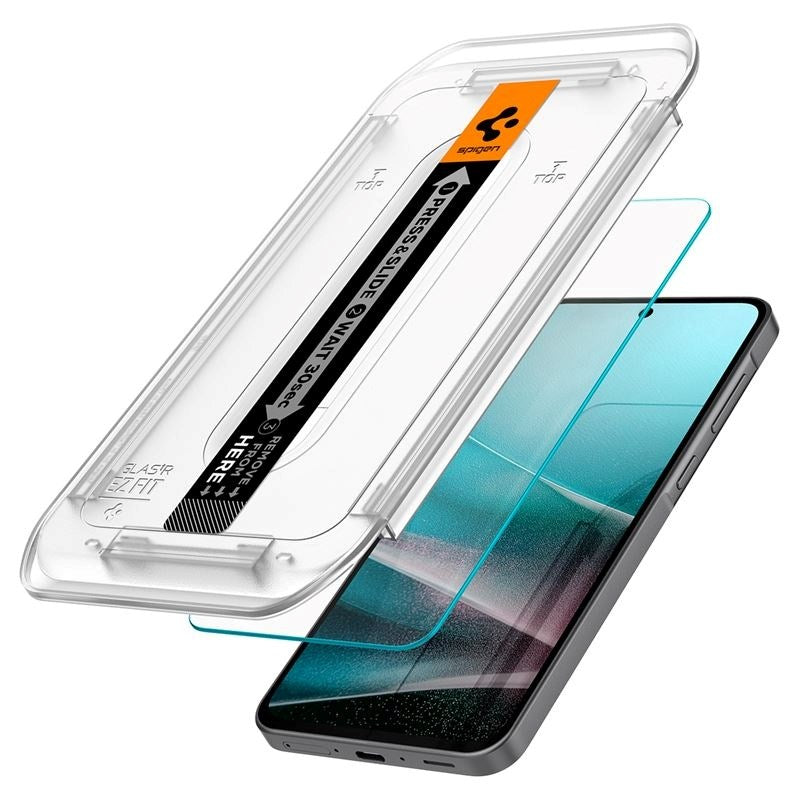 Samsung Galaxy A36 (5G) Spigen EZ Fit Glass tR Skjermbeskyttelse - 2 stk - Case Friendly - Gjennomsiktig