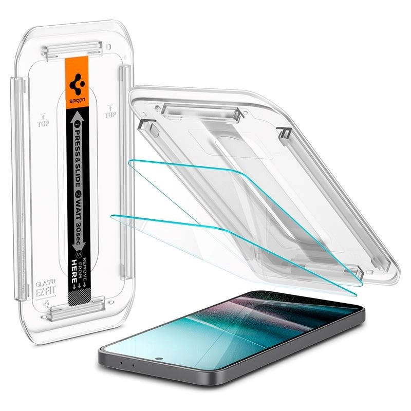 Samsung Galaxy A36 (5G) Spigen EZ Fit Glass tR Skjermbeskyttelse - 2 stk - Case Friendly - Gjennomsiktig