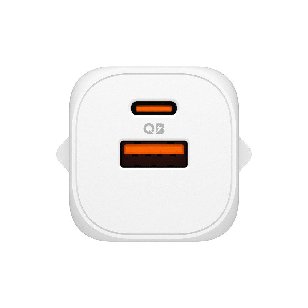 Spigen Essential 35W Vegglader m. 1 x USB-C & 1 x USB-A - Hvit