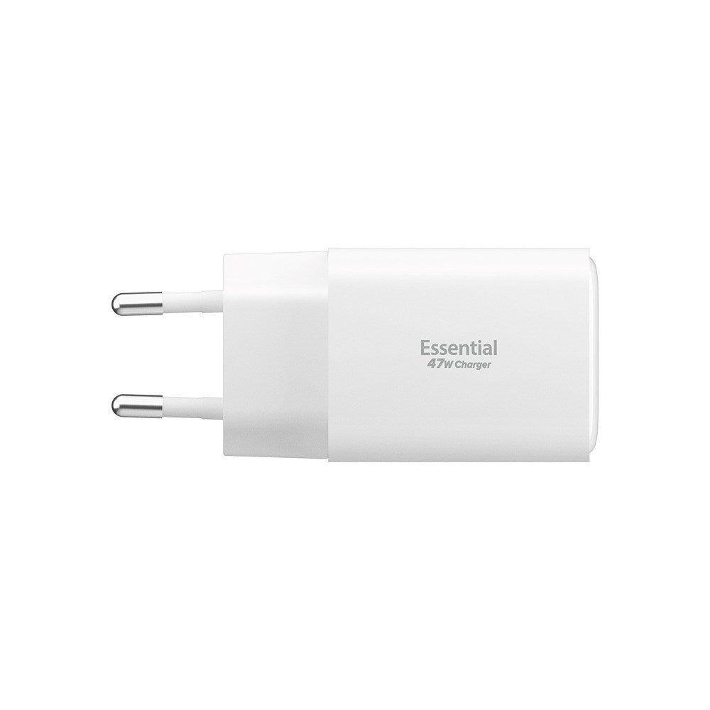 Spigen Essential 47W Vegglader med 2 x USB-C & 1 x USB-A - Hvit
