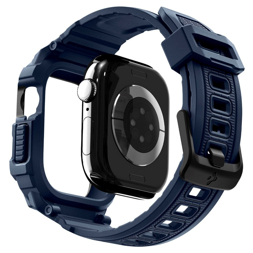 Apple Watch 11 (42mm) Spigen Rugged Armor Pro 2 Deksel m. Rem - Blå