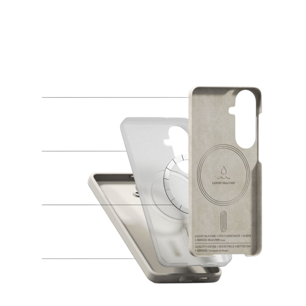 Samsung Galaxy S26 Ringke Silikon Deksel - MagSafe Kompatibel - Beige