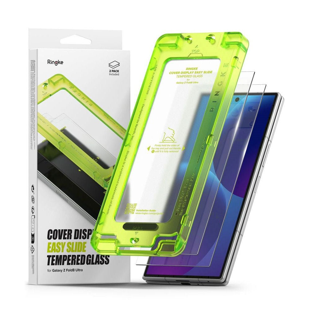 Samsung Galaxy Z Fold8 Ultra Ringke Cover Display Easy Slide Beskyttelsesglass m. Monteringsramme - 2 stk - Gjennomsiktig