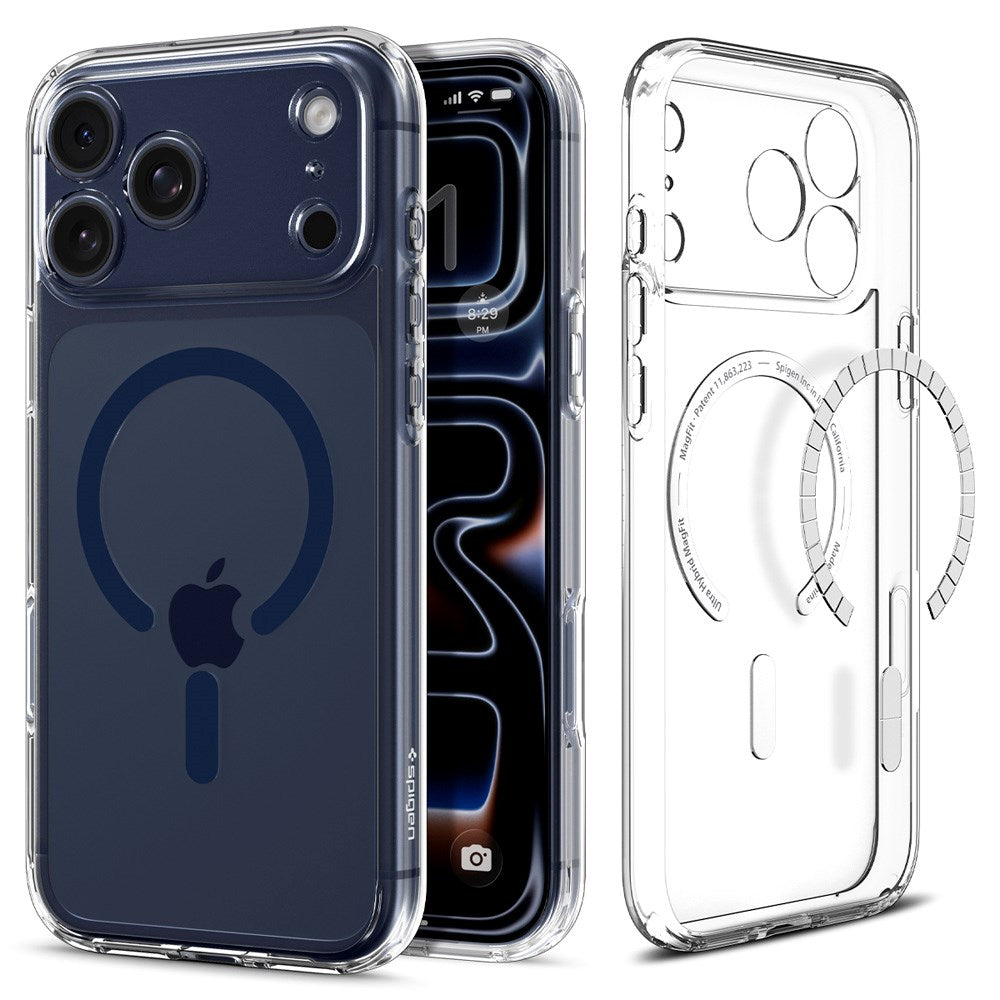 iPhone 17 Pro Max Spigen Ultra Hybrid Deksel - MagSafe Kompatibel - Gjennomsiktig / Blå