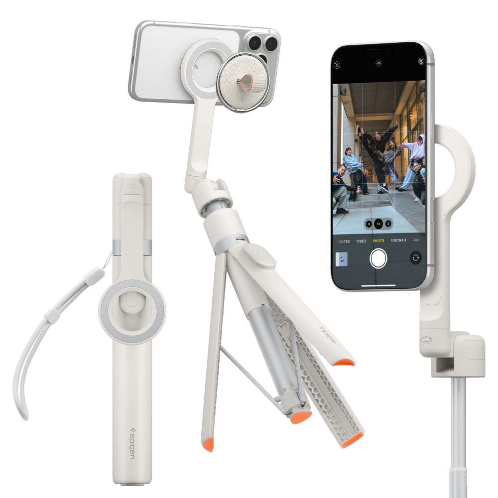 S582W Bluetooth Selfiestang Tripod Spigen - MagSafe Kompatibel - Beige