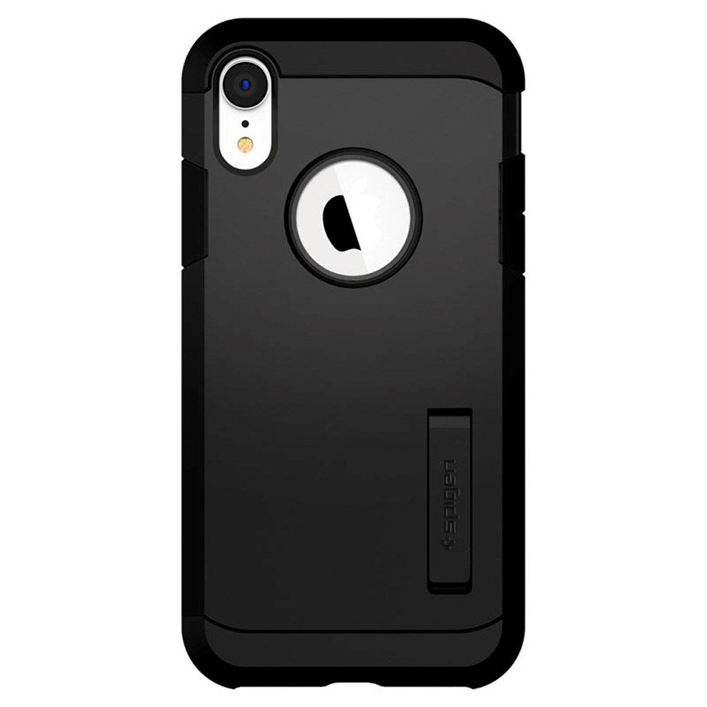 iPhone XR Spigen Tough Armor Hybrid Deksel m. Kickstand - Svart
