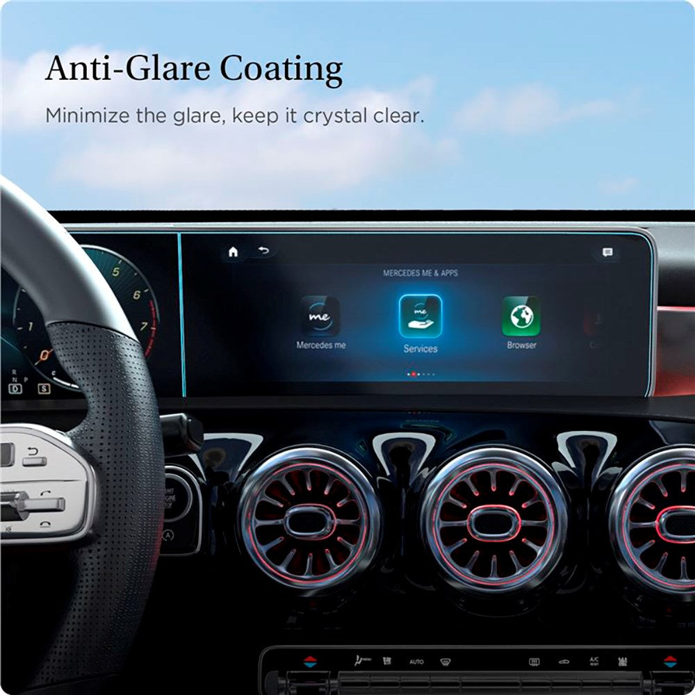 Mercedes A-Class (2020 / 2021) Spigen EZ Skærmbeskyttelse Til Display & Touch Skærm - 2 Pack - Gennemsigtig