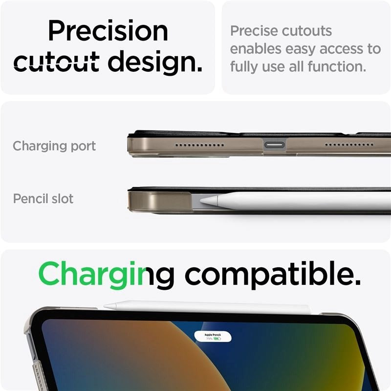 iPad 11" (2025) / iPad 10.9" (2024/2022) Deksel - Spigen Smart Fold Deksel - Svart