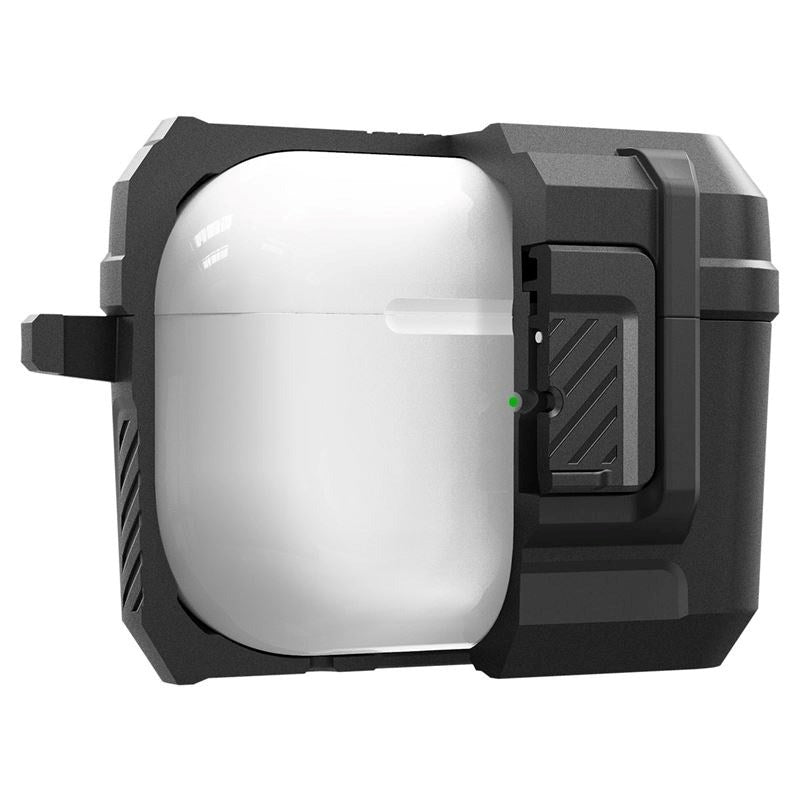 Spigen Lock Fit Apple AirPods Pro (2. Gen.) Deksel med Karabinkrok - Svart