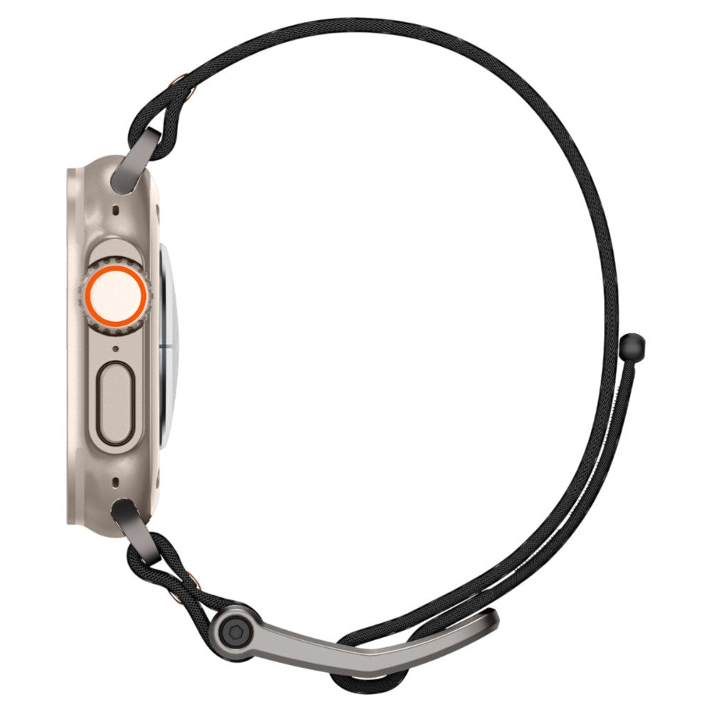 Apple Watch (42/44/SE/45/46/49mm) Spigen DuraPro Flex Nylon Reim - Svart