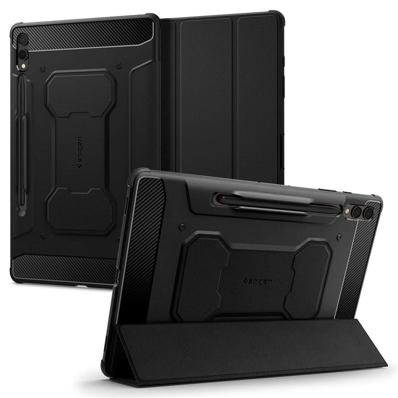 Samsung Galaxy Tab S9+ (Plus) Spigen Rugged Armor Pro Deksel - Svart