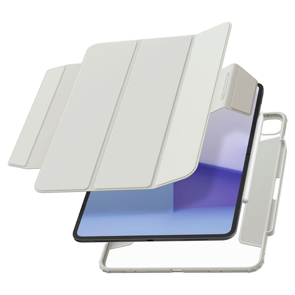 iPad Pro 13" (2025 / 2024) Spigen Air Skin Pro Skinn Flip Deksel - Grå