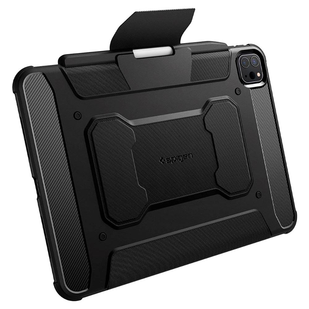 iPad Pro 11" (2025 / 2024) Spigen Rugged Armor Pro Deksel m. Apple Pencil Holder - Svart