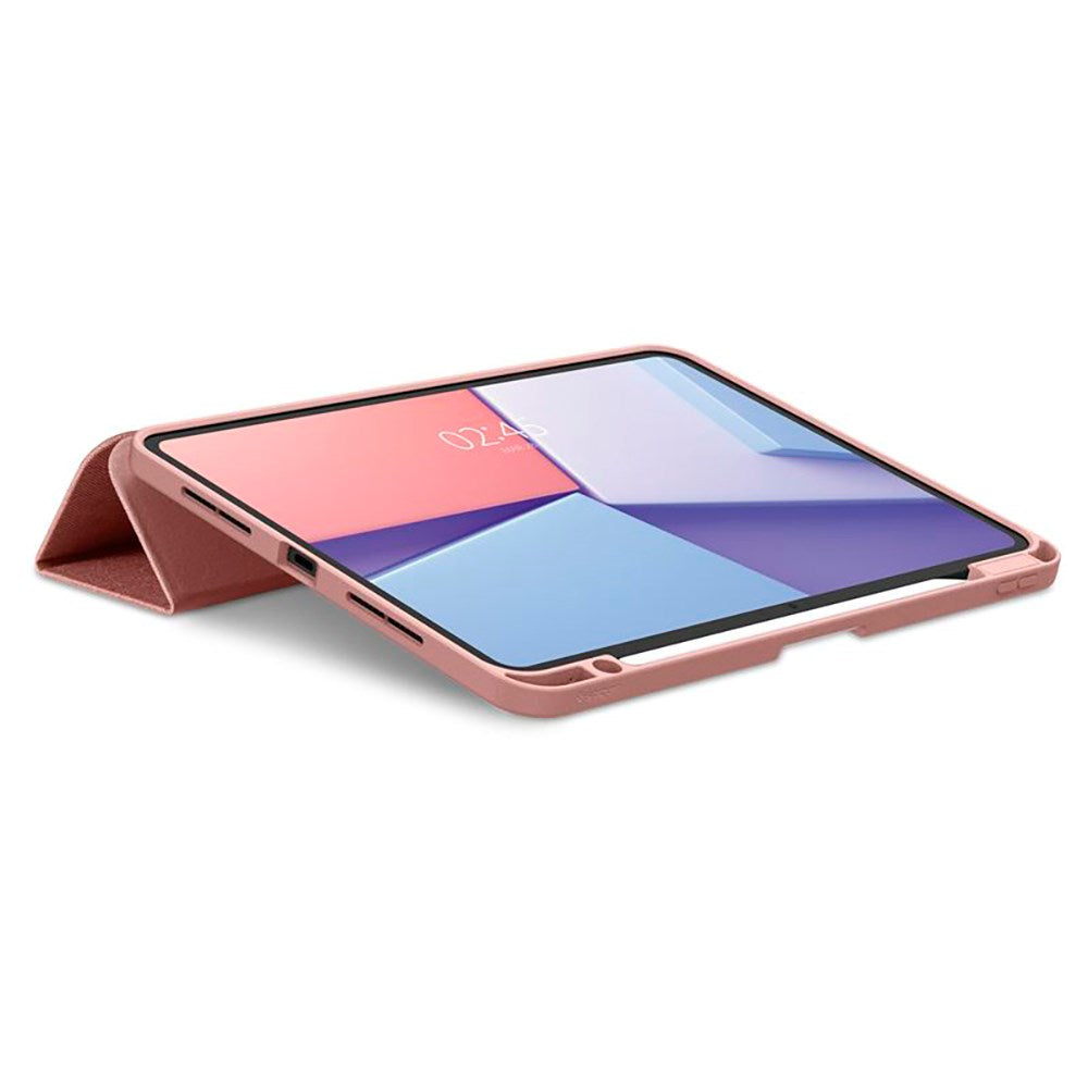 iPad Pro 11" (2025 / 2024) Spigen Urban Fit Stoff Deksel med Pekepenn Holder - Rose Gold
