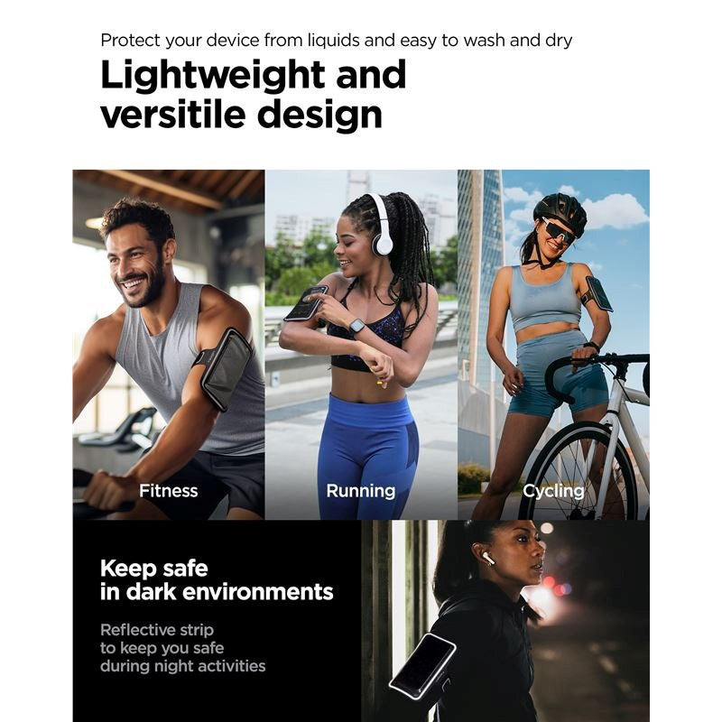 Spigen Universelt Dynamic Shield Løpearmbånd (Maks. Mobil: 6.9") - Svart