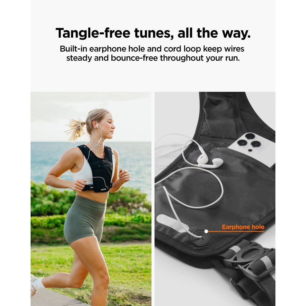 Spigen Dynamic Shield Løpevest - Str. M / L - Svart