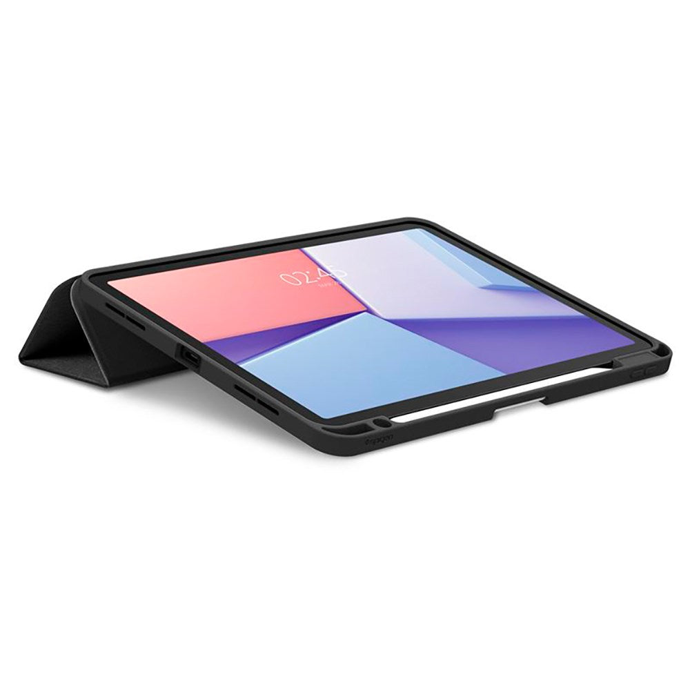 iPad Air 11" (2025 / 2024) Spigen Urban Fit Stoff Deksel m. Penneholder - Svart