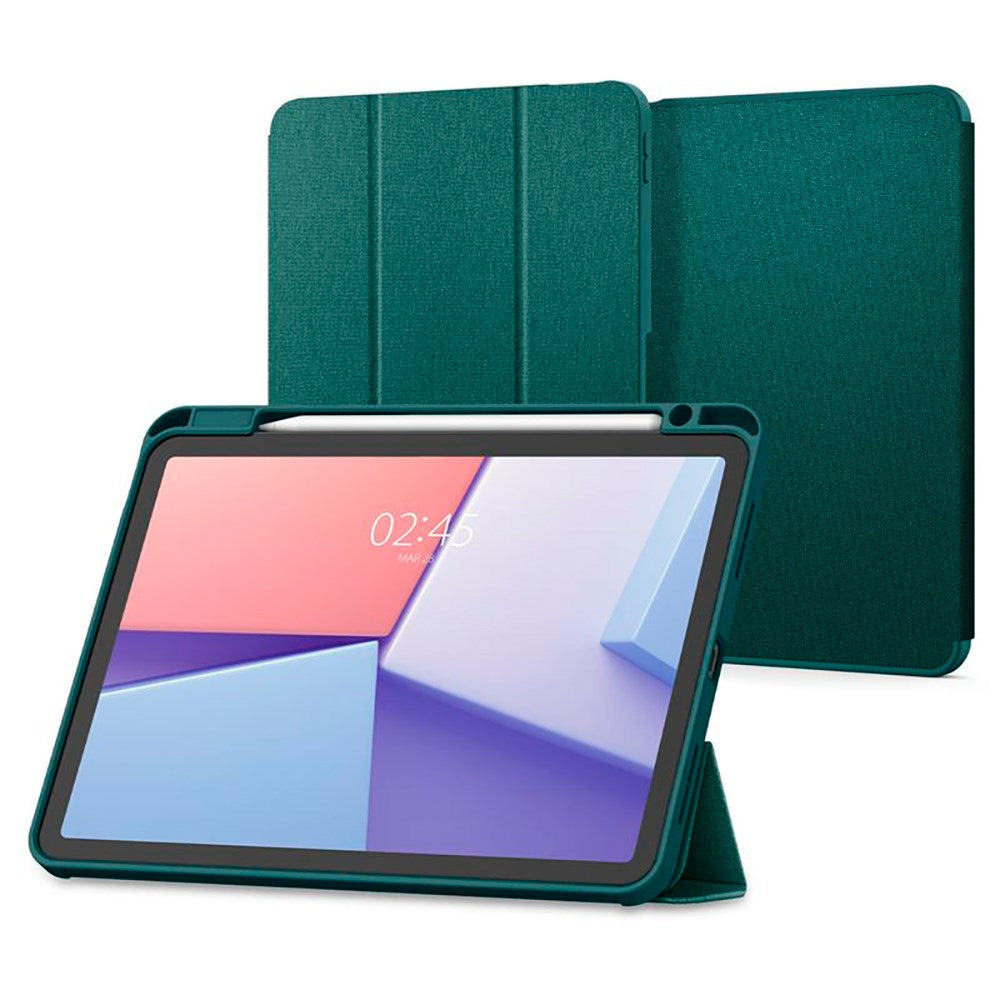 iPad Air 11" (2025 / 2024) Spigen Urban Fit Stoff Deksel m. Penneholder - Grønn