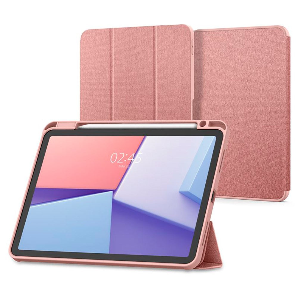 iPad Air 11" (2025 / 2024) Spigen Urban Fit Stoff Deksel m. Penneholder - Rose Gold