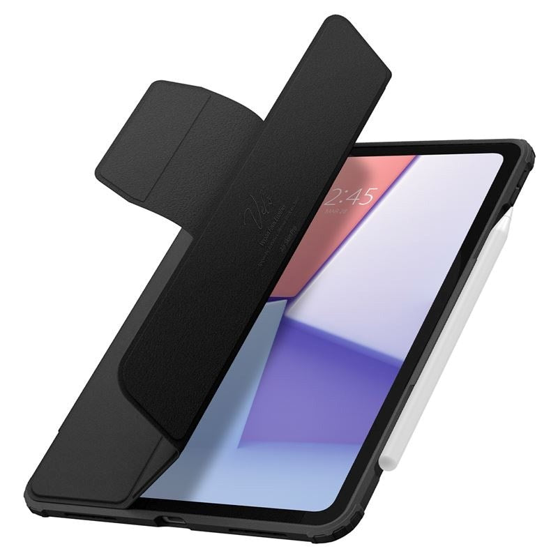 iPad Air 11" (2025 / 2024) Spigen Air Skin Pro Skinn Flip Deksel - Sort
