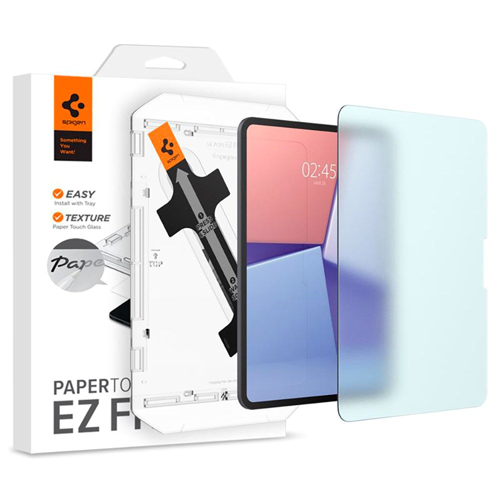 iPad Pro 11" (2025 / 2024) Spigen Paper Touch EZ Fit Glas.tR Skjermbeskytter - Case Friendly - Gjennomsiktig