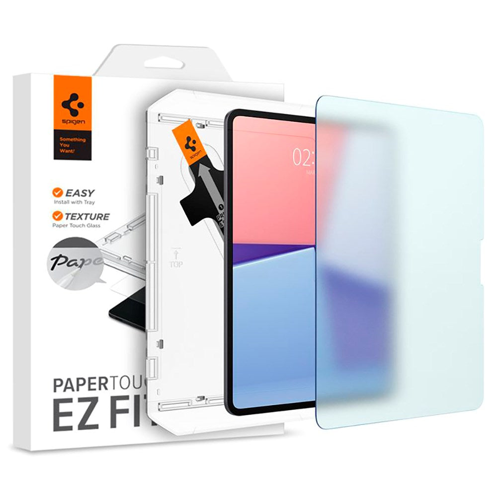 iPad Pro 13" (2025 / 2024) Spigen Paper Touch EZ Fit Glas.tR Skjermbeskytter - Case Friendly - Gjennomsiktig
