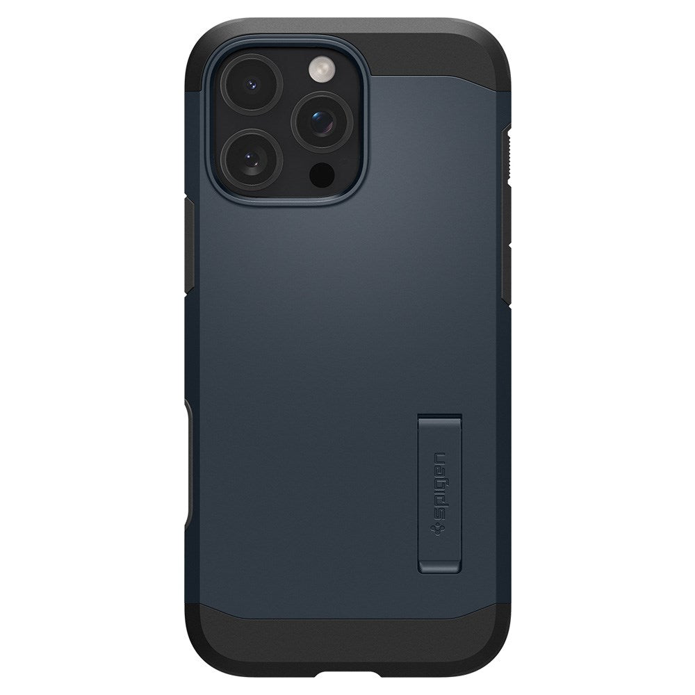 iPhone 16 Pro Max Spigen Tough Armor T Deksel med Stativ - MagSafe-Kompatibelt - Blå