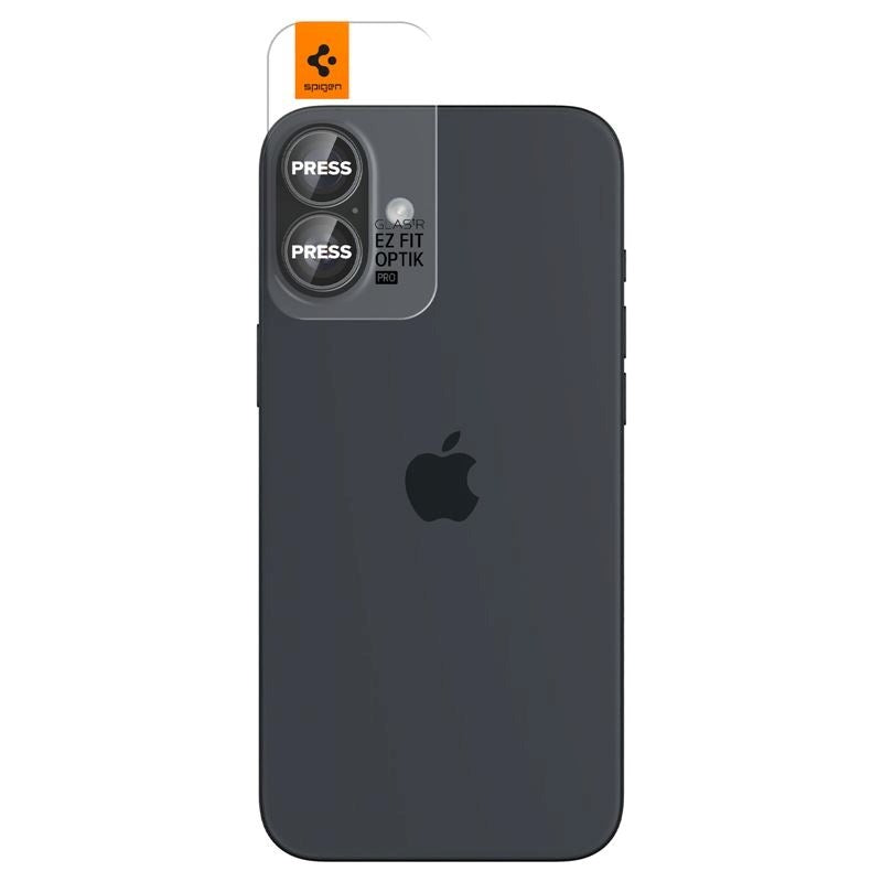 iPhone 17 / 16 / 16 Plus Spigen EZ Fit. tR Optik Pro Kameralinsebeskyttelse - 2 Stk - Gjennomsiktig