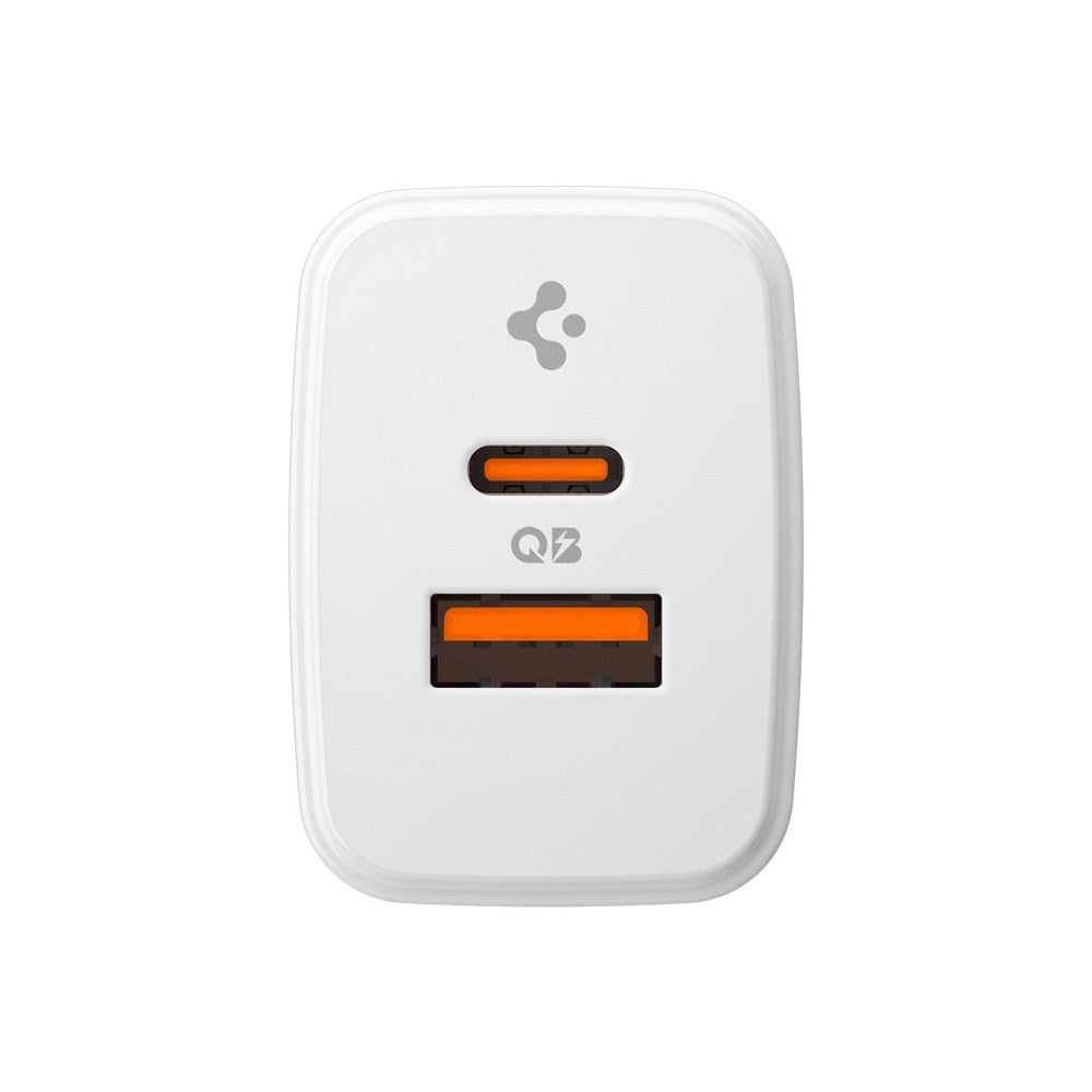 Spigen Essential 20W Vegglader m. 1 x USB-C & 1 x USB-A - Hvit