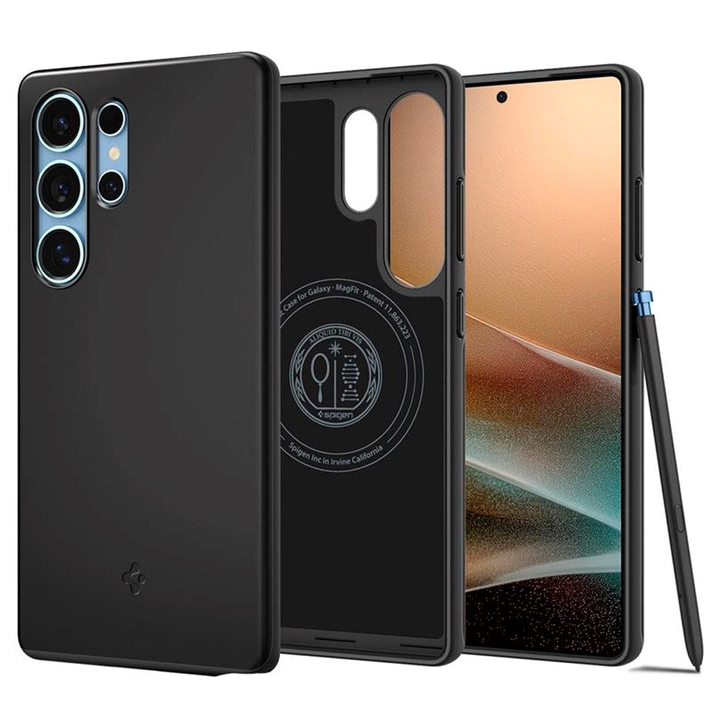 Samsung Galaxy S25 Ultra Spigen Thin Fit Deksel - MagSafe Kompatibel - Svart