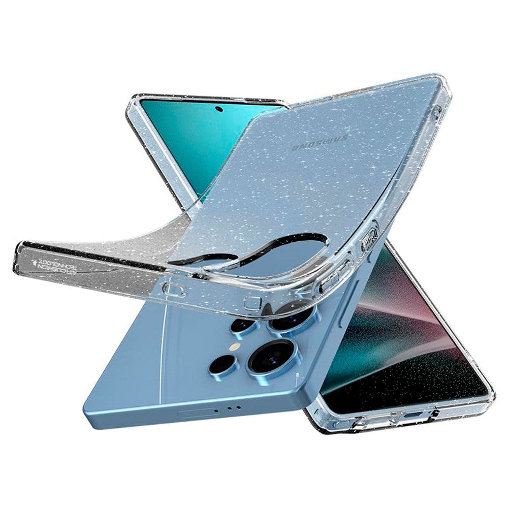Samsung Galaxy S25 Ultra Spigen Liquid Crystal Glitter Deksel - Gjennomsiktig