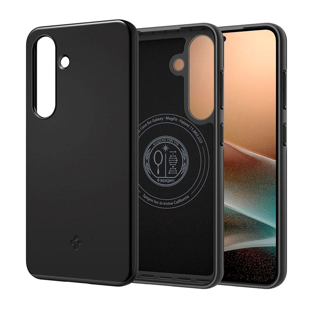 Samsung Galaxy S25 Spigen Thin Fit Deksel - MagSafe Kompatibel - Svart