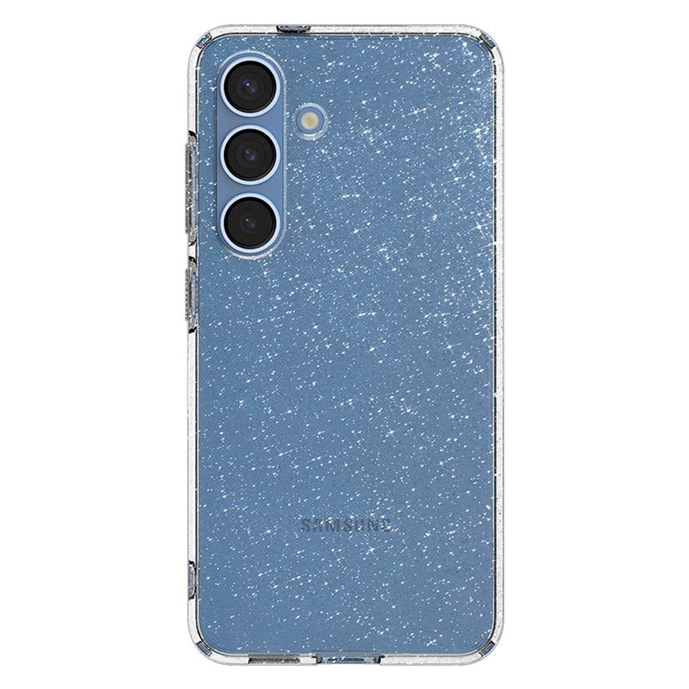 Samsung Galaxy S25 Spigen Liquid Crystal Glitter Deksel - Gjennomsiktig